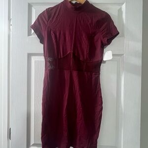 Heart Hips Red Tie Front Mini Dress